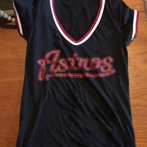 Vintage Tee shirt large Astros PINK